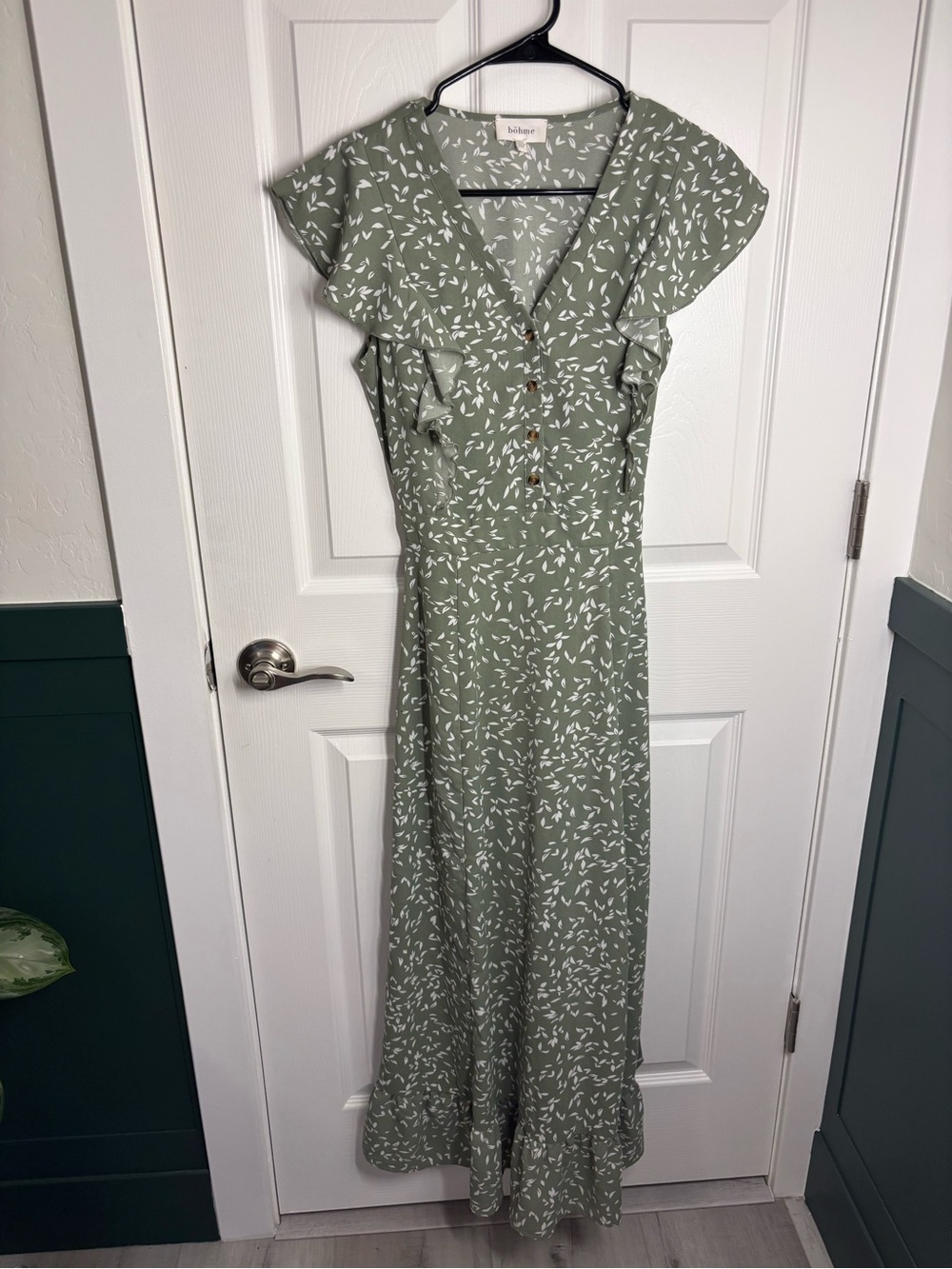 bohme Sage Green Floral Maxi Dress – XS - Picture 3 of 12